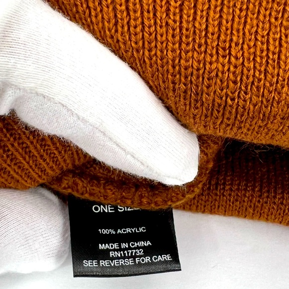 GERRY, CUFFED KNOT BEANIE SET, ONE SIZE FITS ALL, UNISEX, GREY AND BEIGE COLORS - Picture 10 of 11